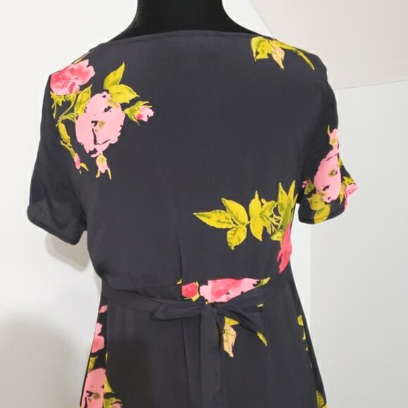 A Pea in The Pod Maternity Black Short Sleeve Scoop Neck Maxi Dress Small - Picture 4 of 12